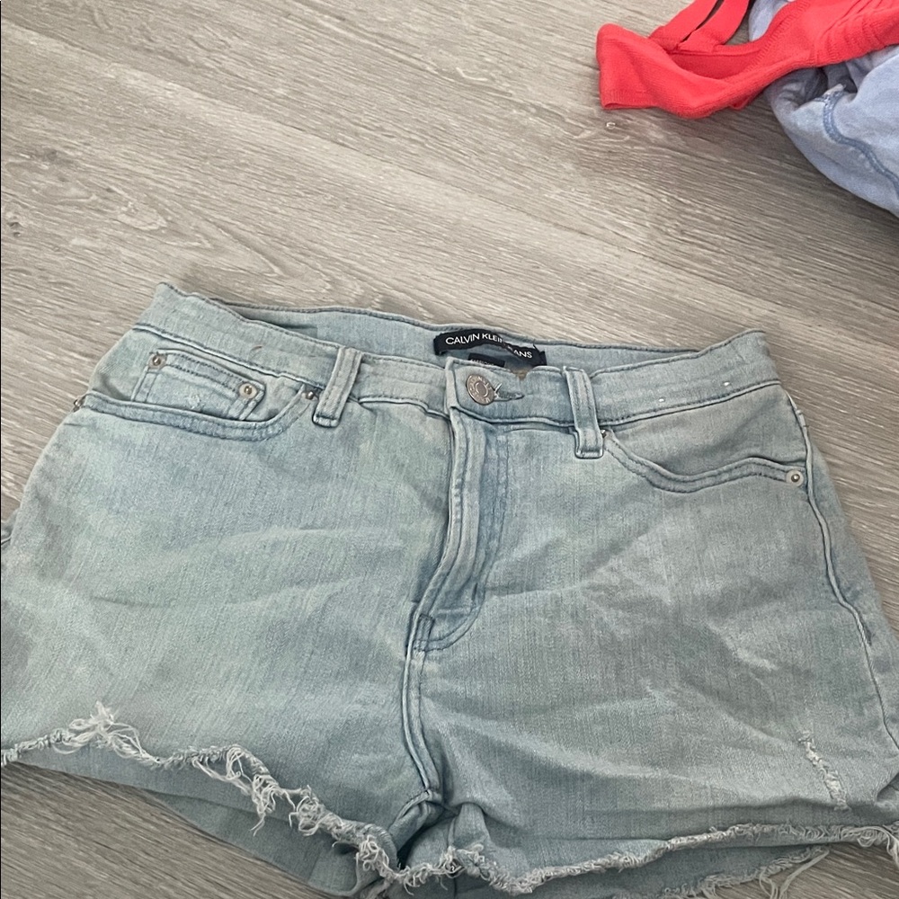 Calvin Klein Women's Light Blue Denim Shorts